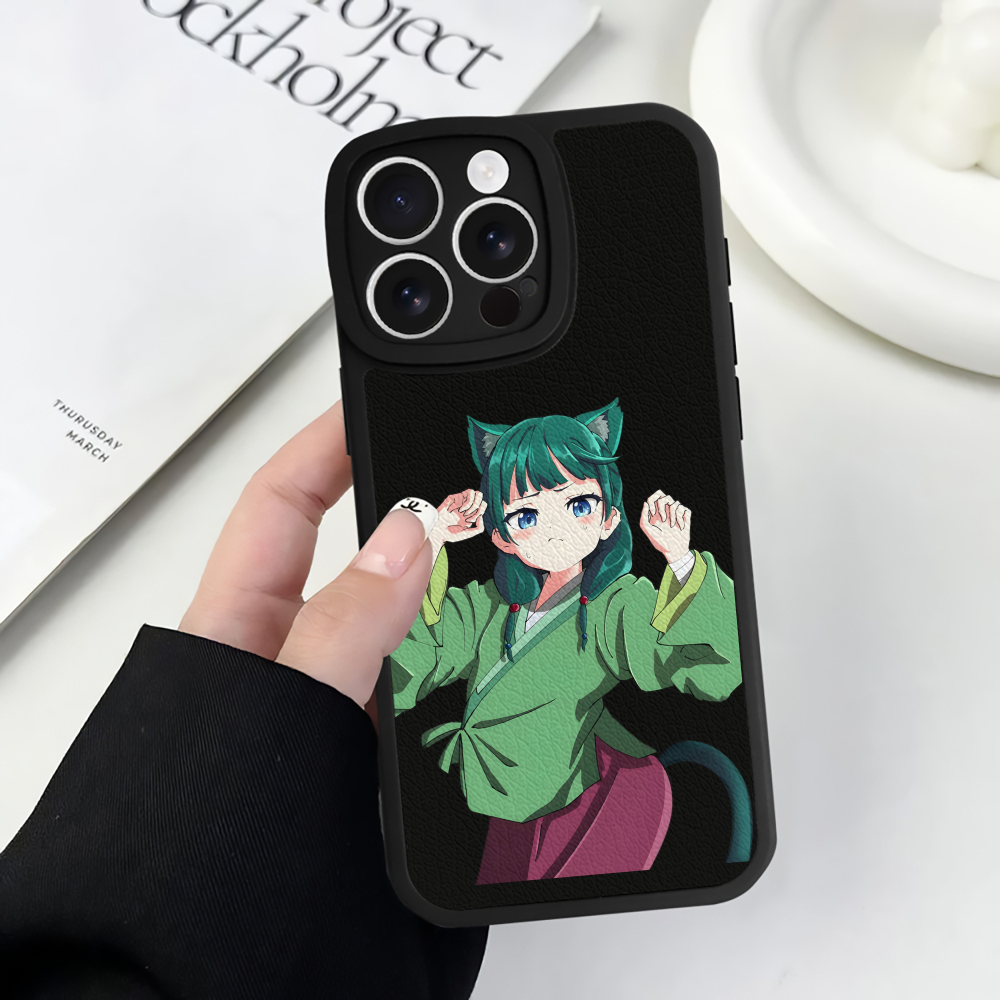 （画像用） 薬屋のひとりごと The Apothecary Diaries 【iPhone 16シリーズ対応】シリコンスマホケース（レザー調） 材質：シリコン